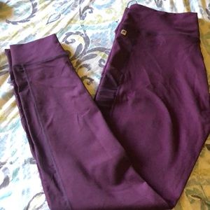 Fabletics burgundy leggings